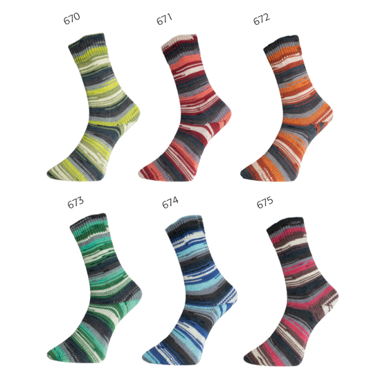 Golden Socks Fashion V by ProLana - νήμα κάλτσας – 4κλωνο - 100 g / περίπου 420 m