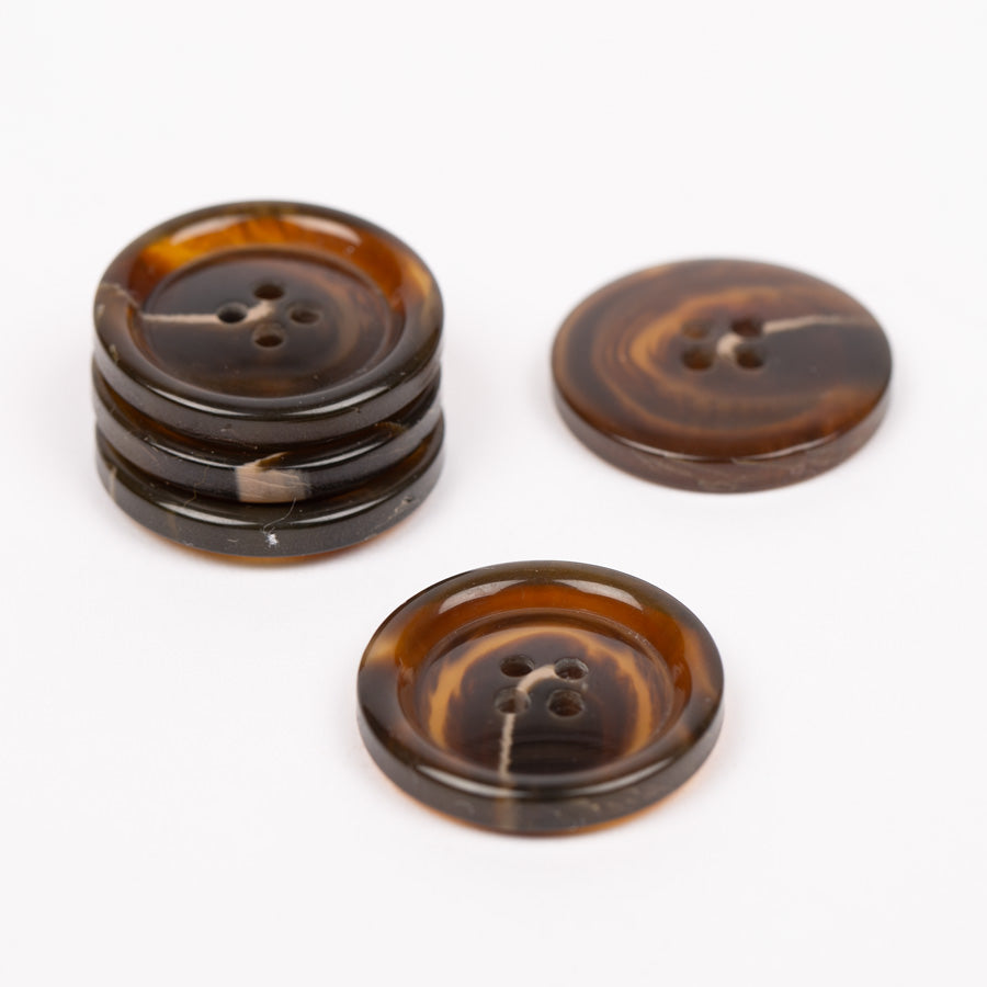 Imitation horn (teak) no. 708 - 25 mm