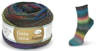 Flotte  Socke Ariana by Rellana, sock yarn with merino wool 50 g = 210 m