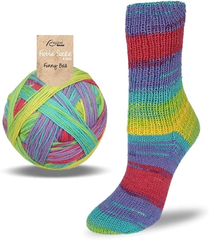 Rellana Flotte Socke Funny Ball and Pro Lana Socks Ball