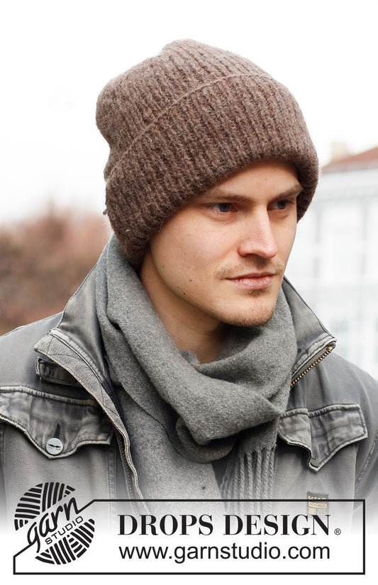 Winter Smiles Hat - hat for men hand-knitted with Drops Air