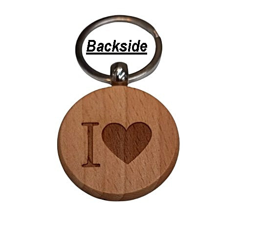 Schlüsselanhänger aus Holz mit Alpaca