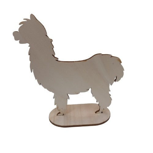 Cute wooden alpacas for painting yourself 