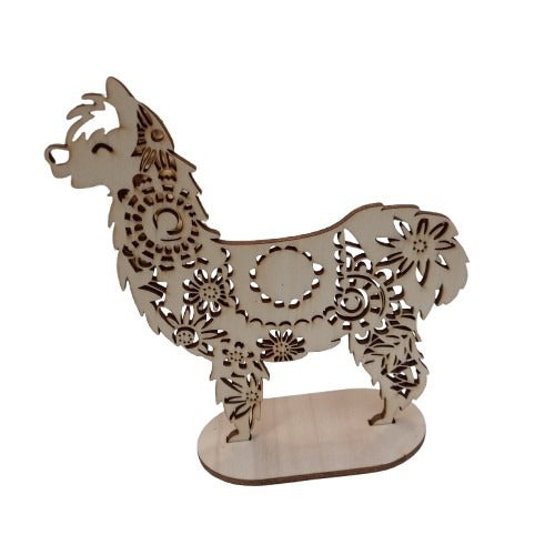 Cute wooden alpacas for painting yourself 