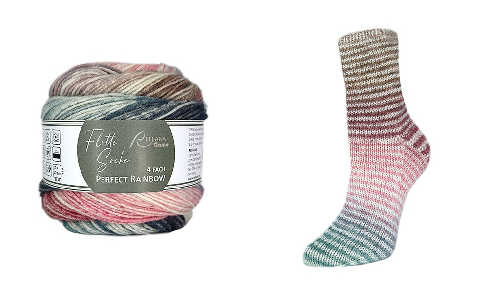 Flotte Socke Perfect Rainbow by Rellana 100 g = 420 m