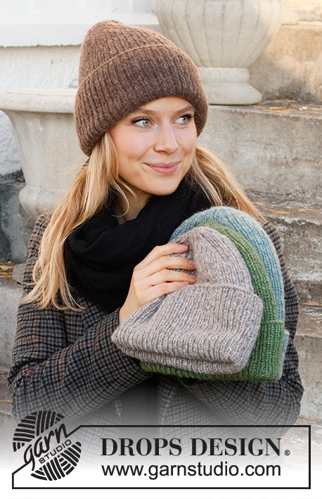Winter Smiles Hat - hand-knitted with Drops Air