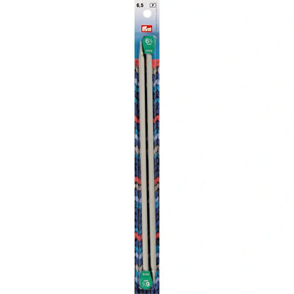 Single pointed knitting needles made of aluminum in various thicknesses and lengths from Prym