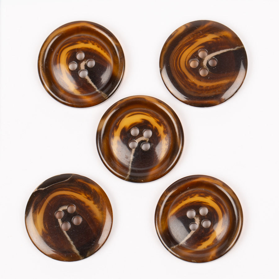 Imitation horn (teak) no. 708 - 25 mm