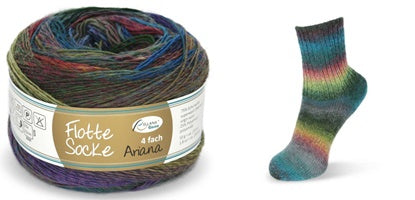 Flotte Socke Ariana από Rellana, νήματα κάλτσας με μαλλί Merino 50 g = 210 m