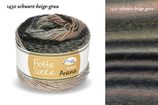 Flotte  Socke Ariana by Rellana, sock yarn with merino wool 50 g = 210 m