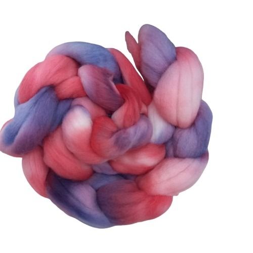 Hand-dyed ROVING 200 g Corriedale 100% wool for felting and spinning - No. C-001