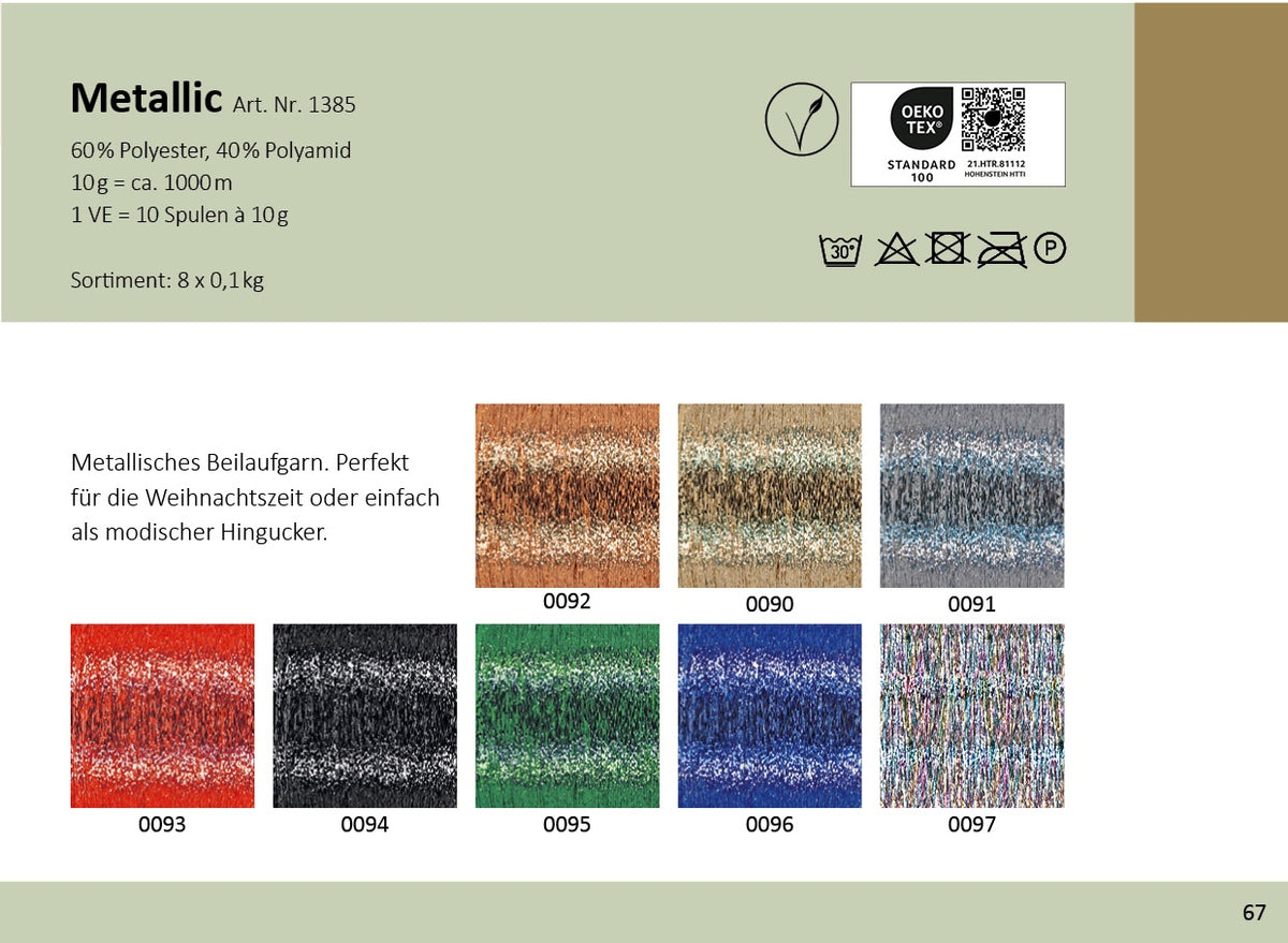 Rellana Metallic - Beilaufgarn - 10 g / 1000 m