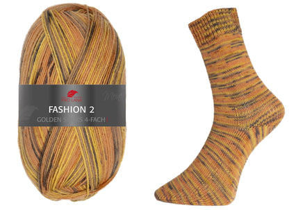 Golden Socks Fashion 2 von ProLana - 4fädige Sockenwolle - 100 g = ca. 420 m