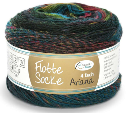 Flotte  Socke Ariana by Rellana, sock yarn with merino wool 50 g = 210 m