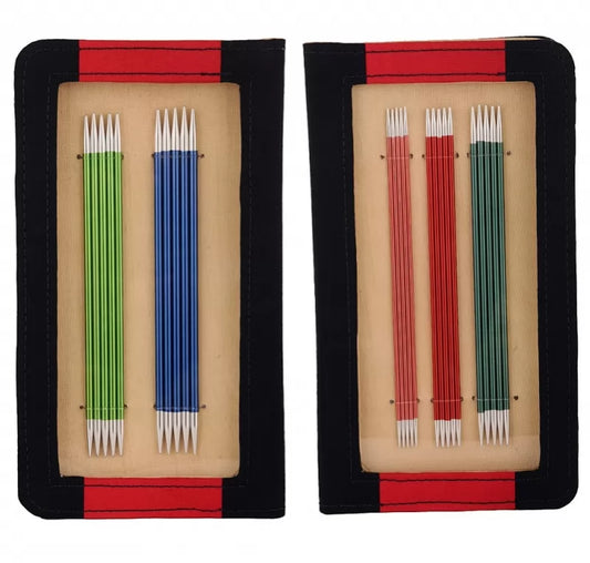 Knit Pro ZING double pointed needle set 15 cm in 5 needle sizes and nice bag