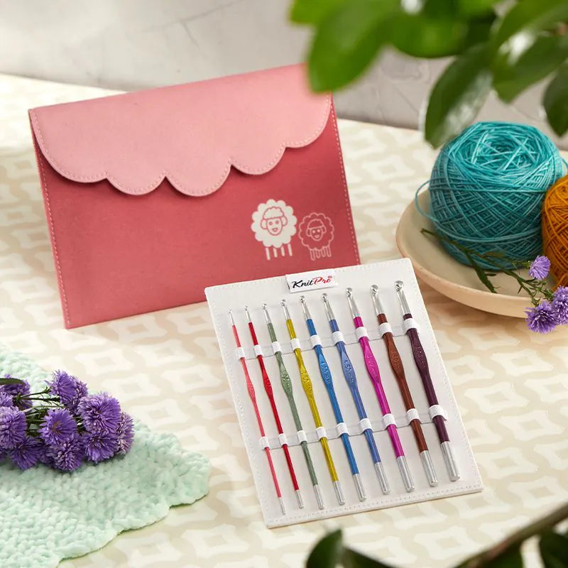 Knit Pro ZING Σετ βελόνων κροσέ που περιλαμβάνει 9 βελονάκια και θήκη